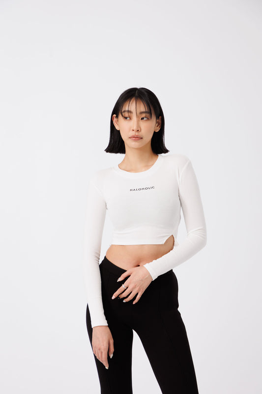 HALOHOLIC Cropped Long Sleeve