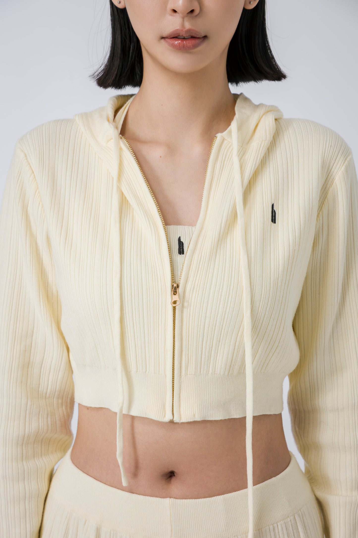 Ease Knit Cropped Zip Jacket