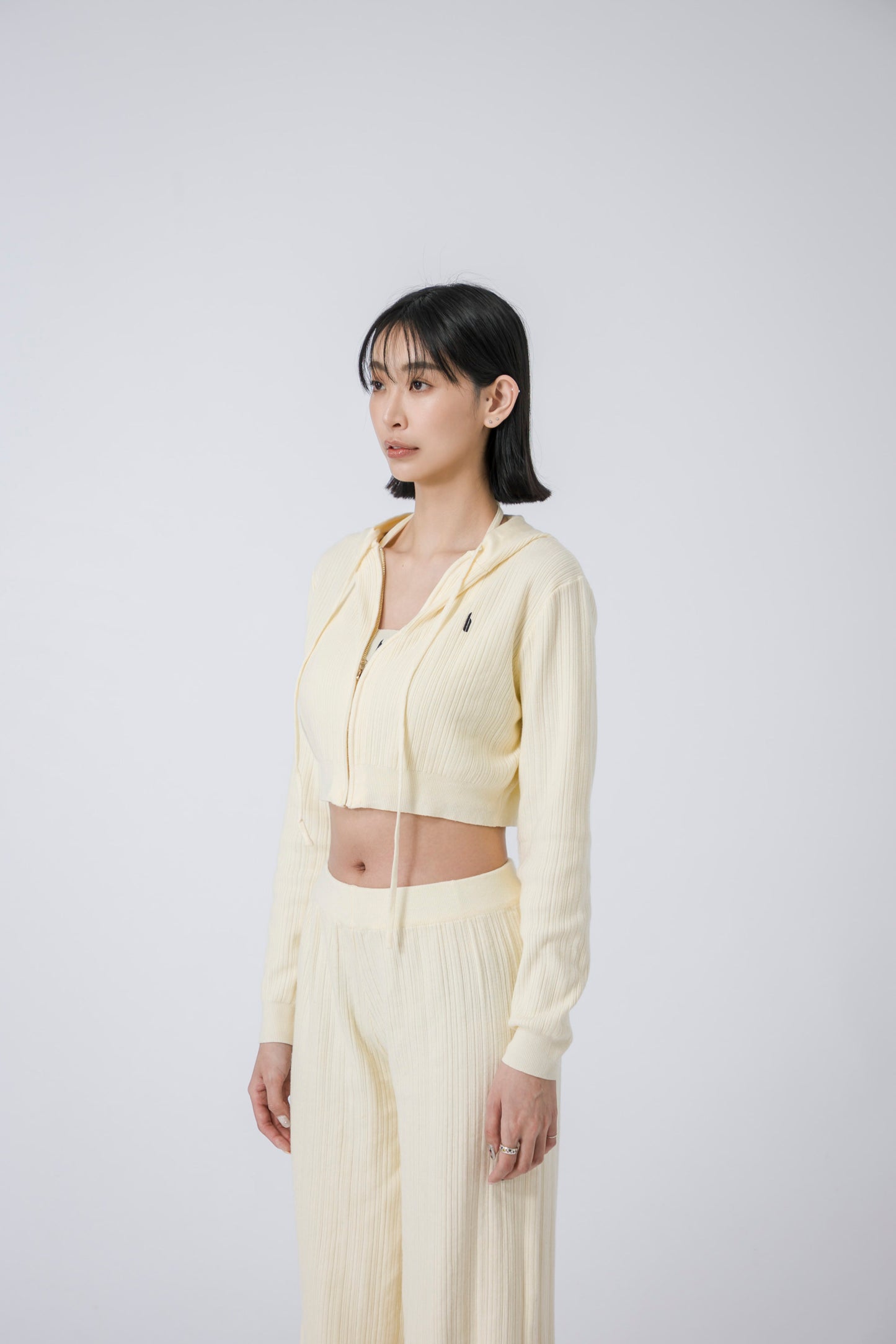 Ease Knit Cropped Zip Jacket