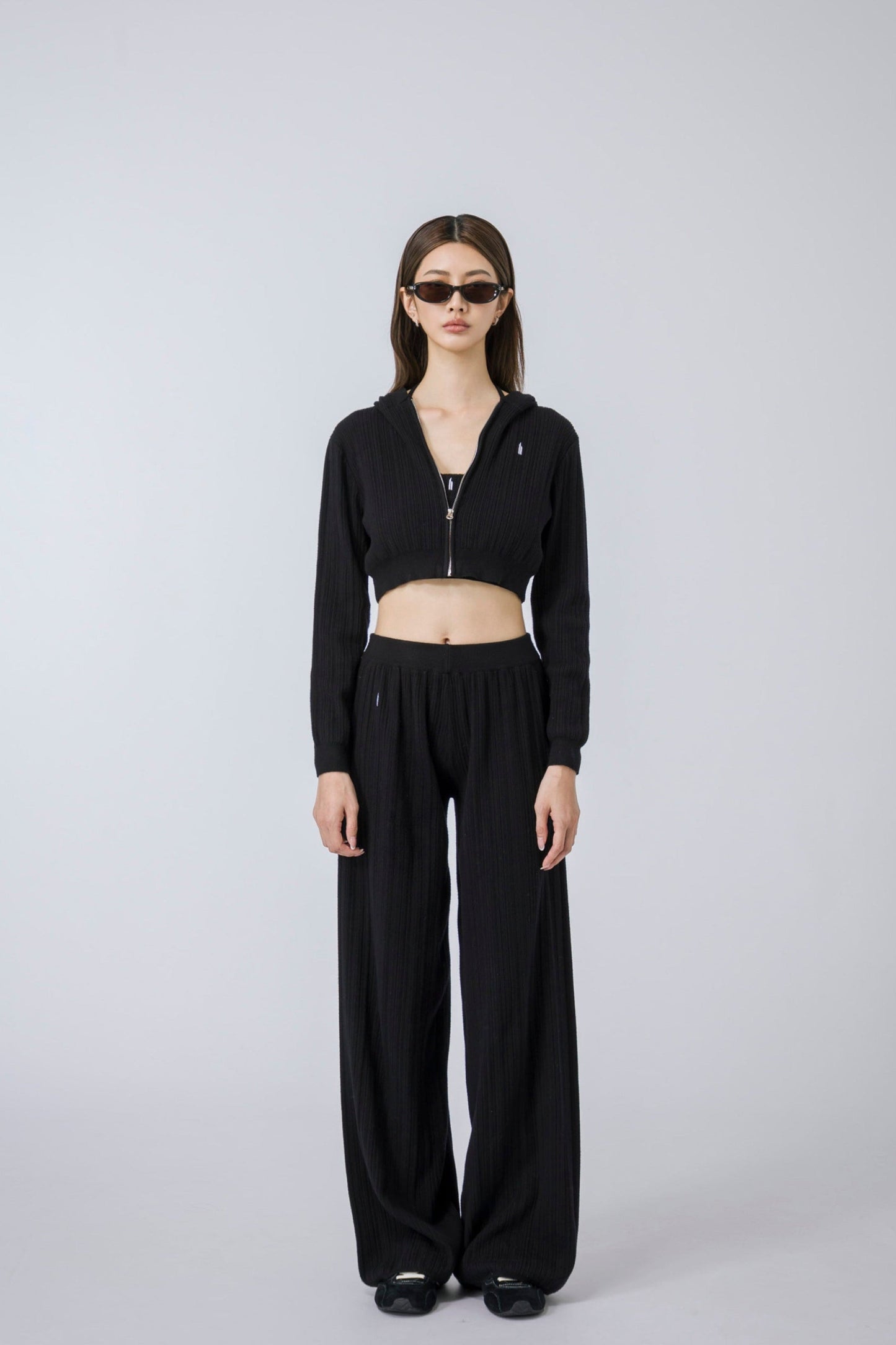 Ease Knit Cropped Zip Jacket
