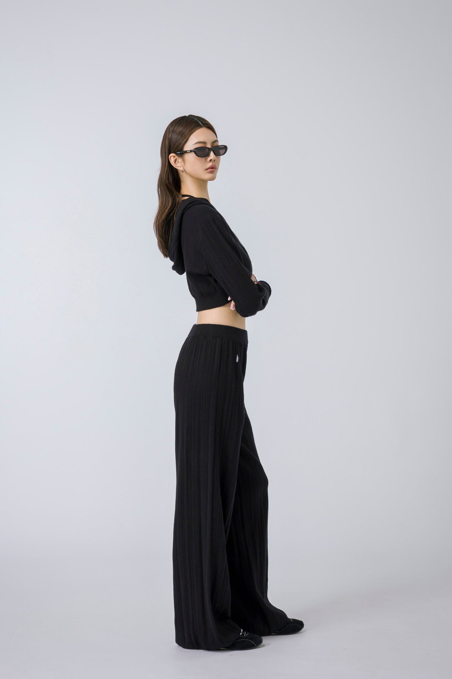 Ease Knit Cropped Zip Jacket